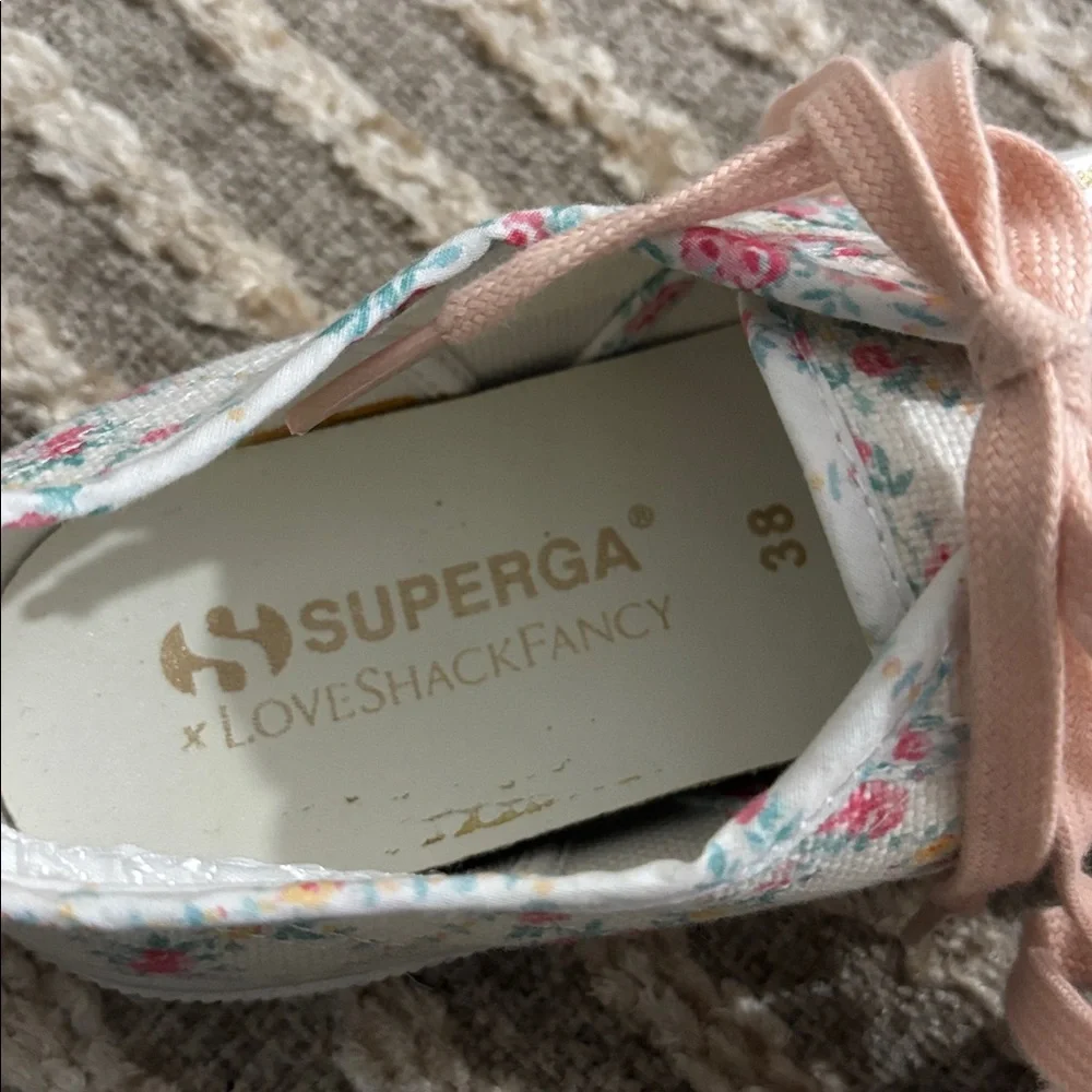 LoveShackFancy‎ x Superga Floral Chunky Sneakers Size 7.5